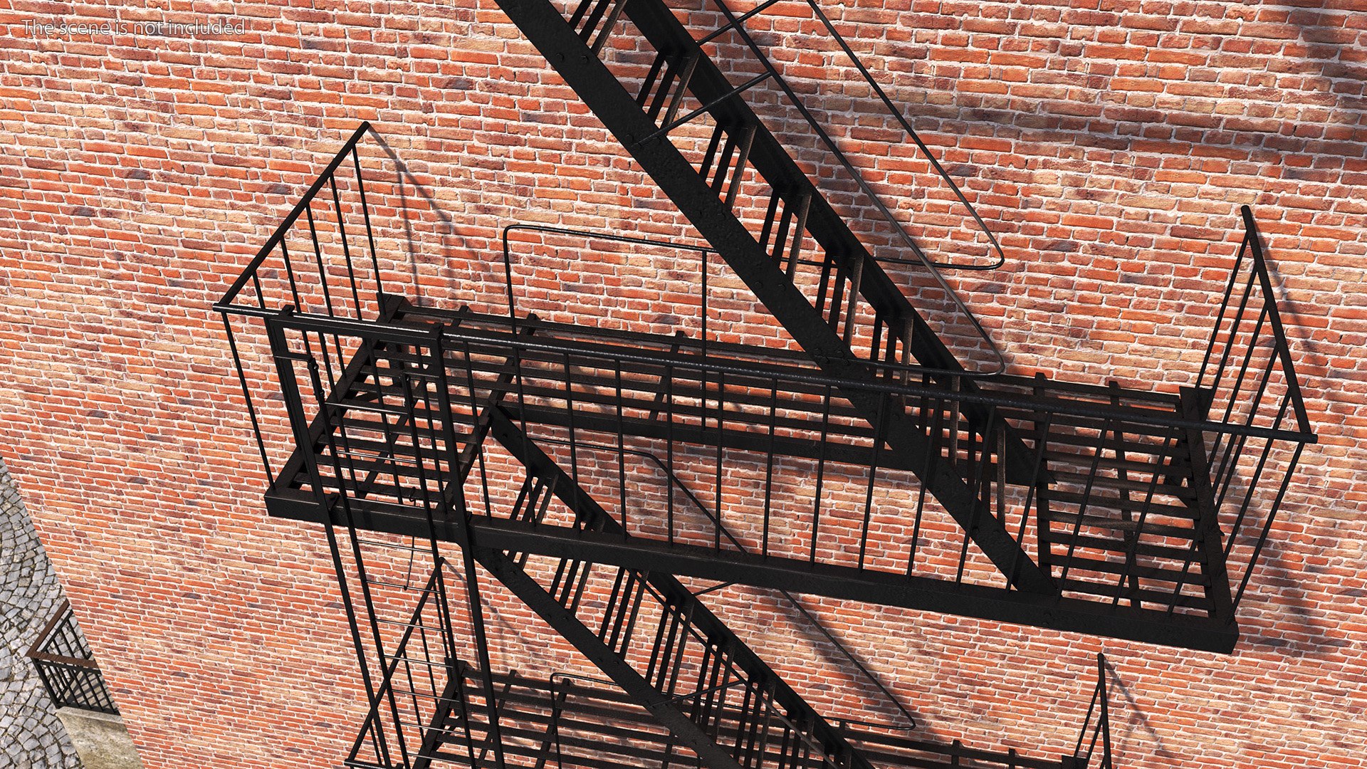 Fire Escape Staircase 3D - TurboSquid 2221921