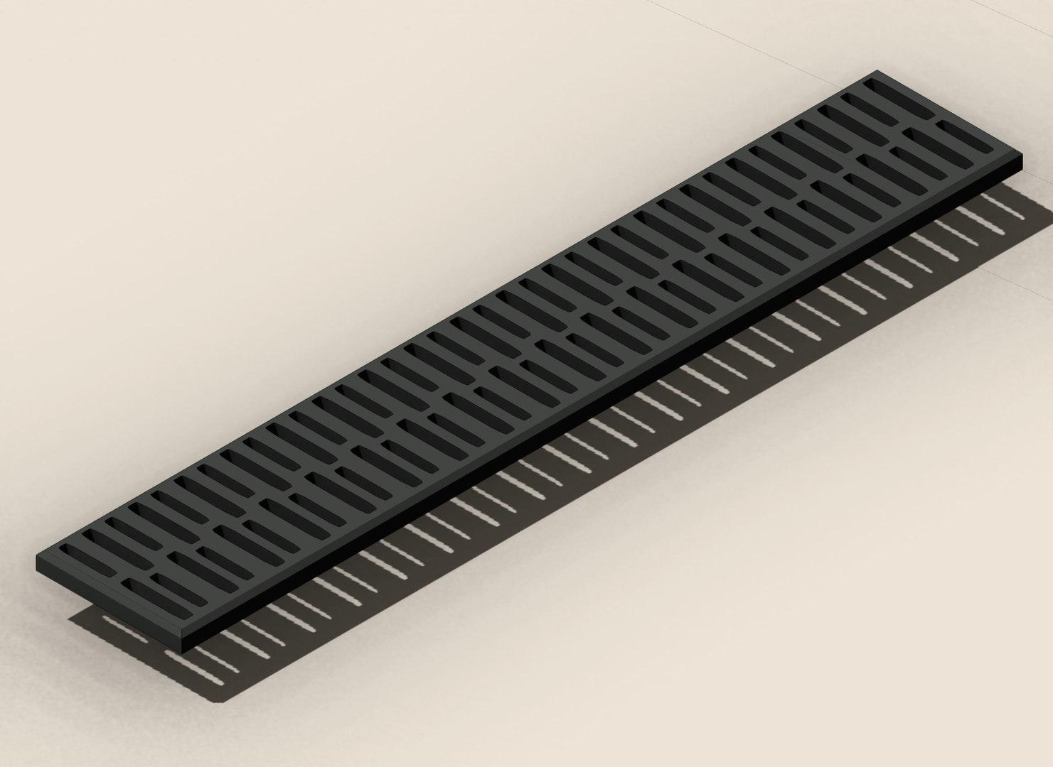 3D Metal Slotted Drain Grate V150 1000mm For Trench Drain Channel ...