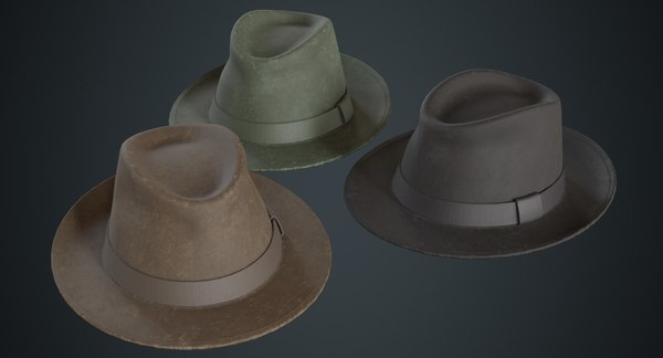 3D Fedora Hat model - TurboSquid 2095627