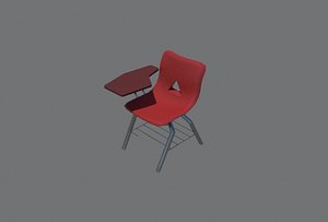 school chair polys 3d model