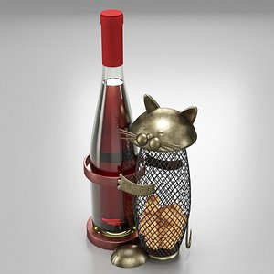 wine holder cat 3D model