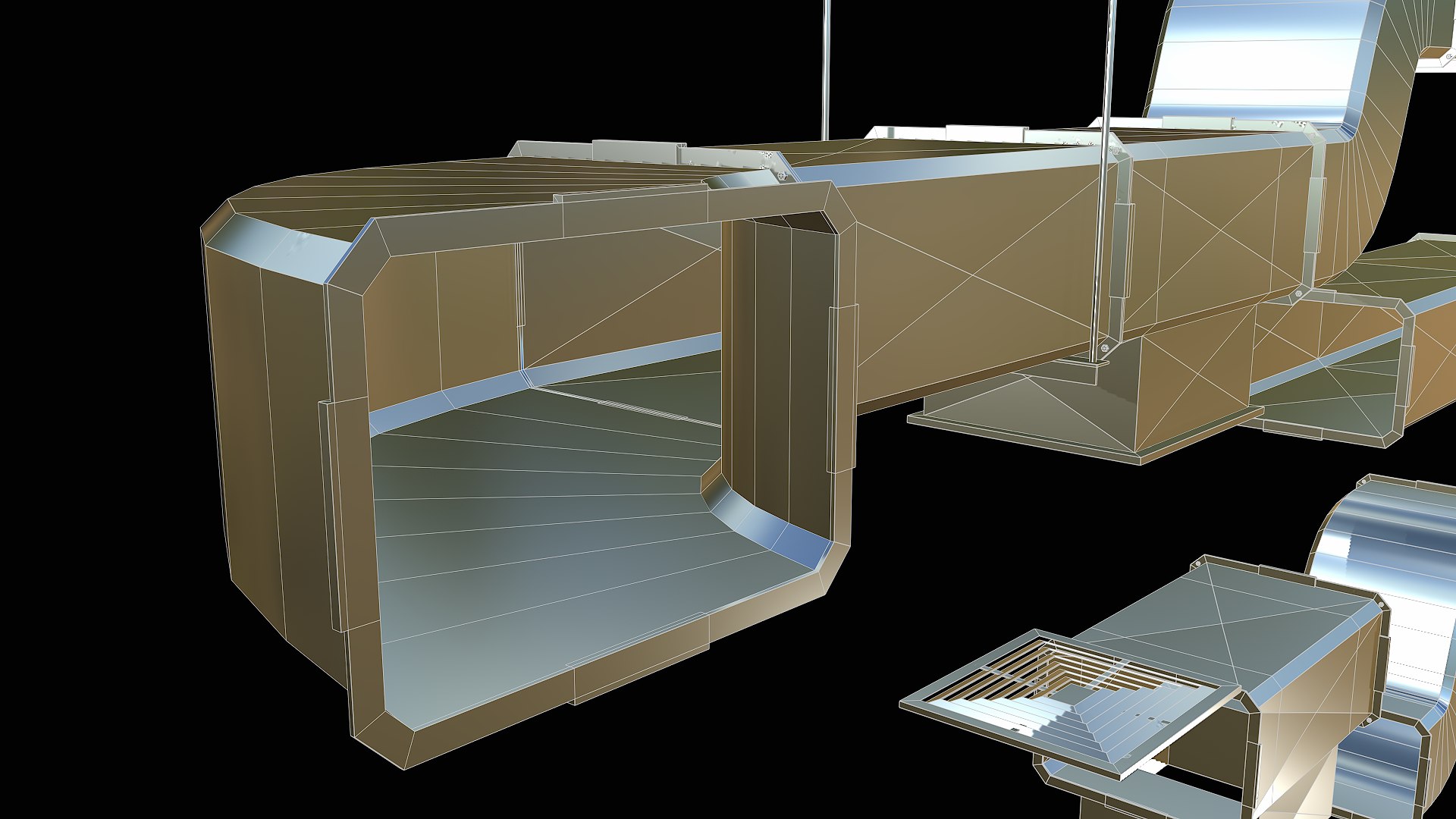 3D Ventilation Modular PBR 03 - TurboSquid 2245684