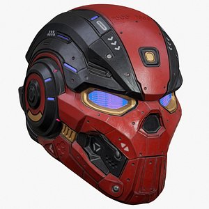 3D Sci Fi Helmet  P01 model
