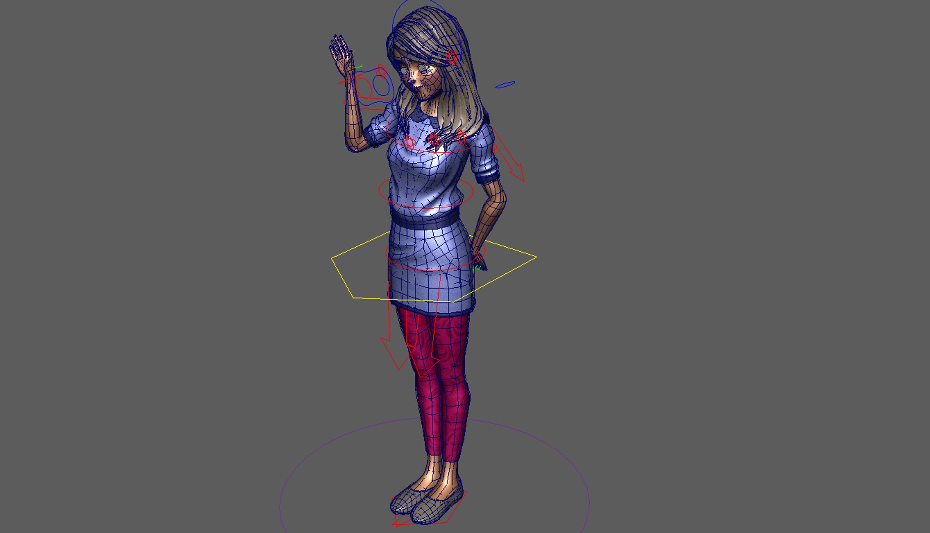 Cute Girl Character 3d Model Turbosquid 1203725