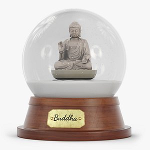 Statue Buddha Snow Globe 3D model