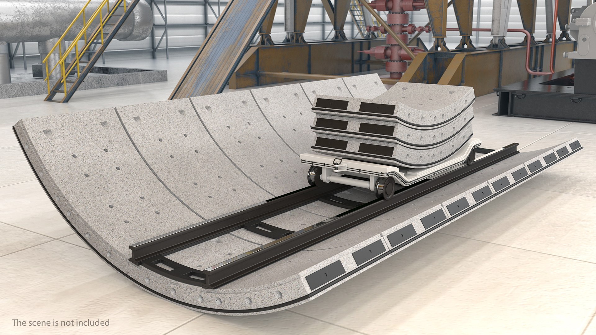 Concrete Tunnel Rails Trolley 3D Model - TurboSquid 1434234