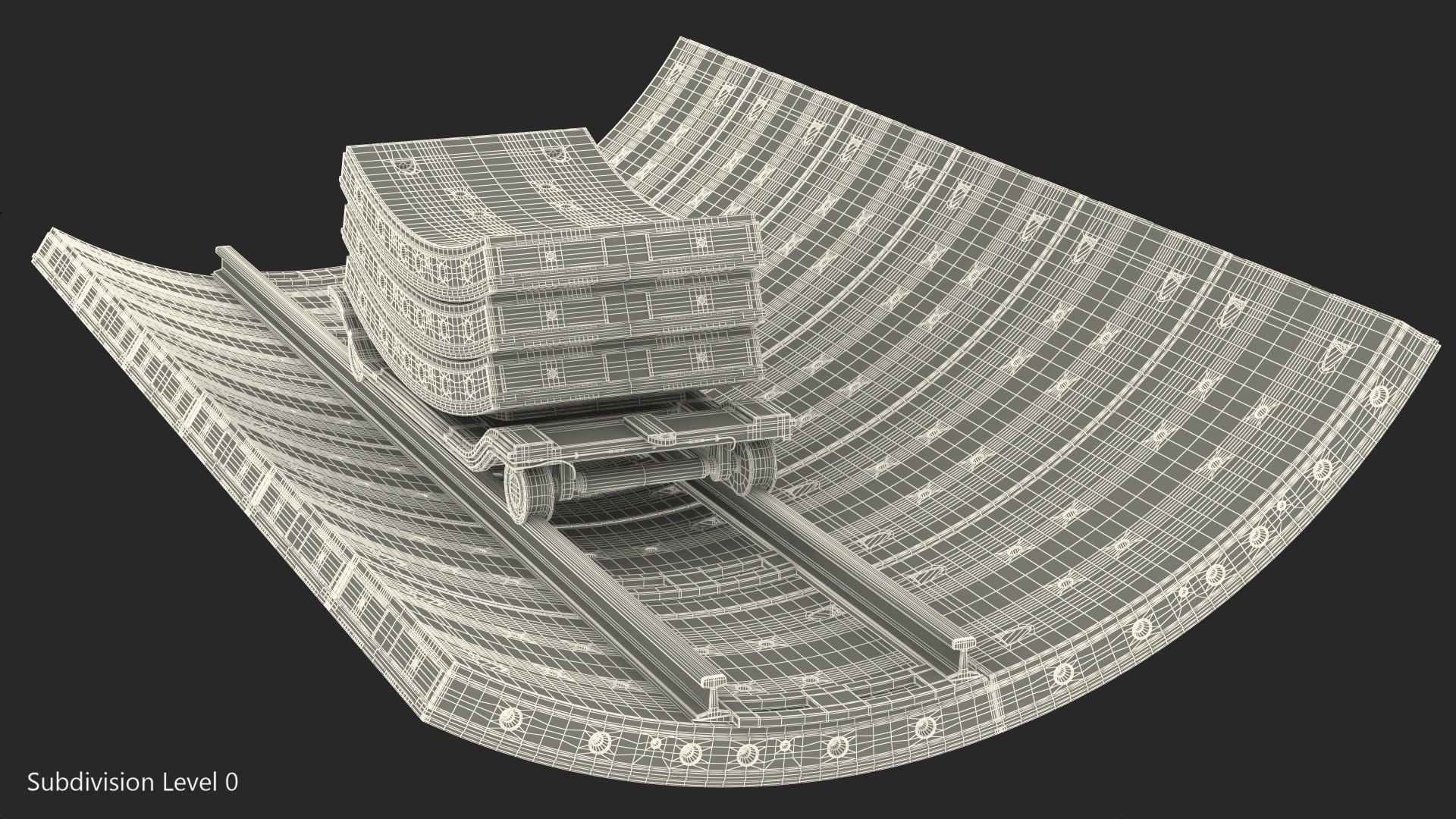 Concrete Tunnel Rails Trolley 3D Model - TurboSquid 1434234