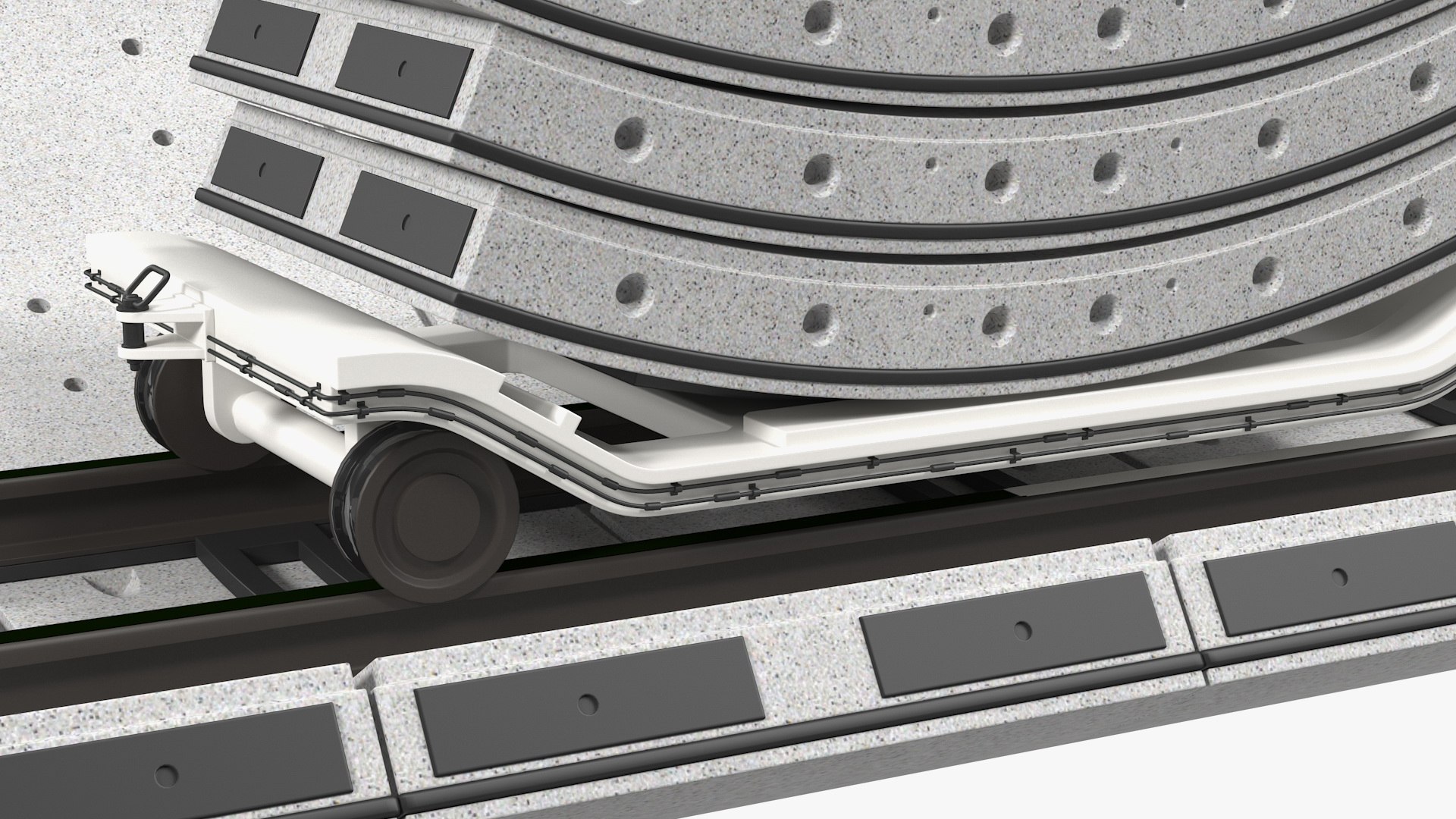 Concrete Tunnel Rails Trolley 3D Model - TurboSquid 1434234