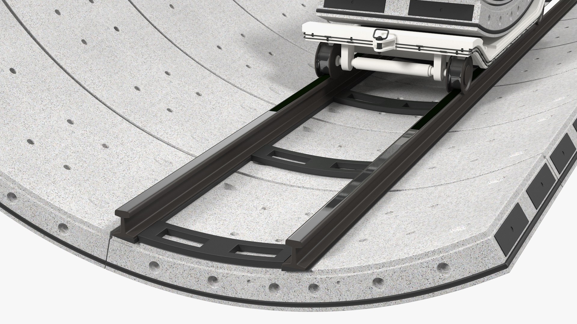 Concrete Tunnel Rails Trolley 3D Model - TurboSquid 1434234