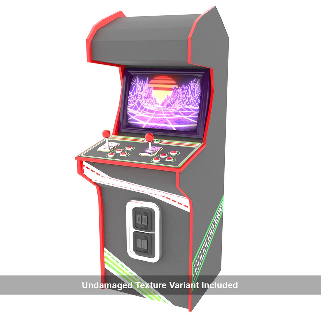 3D 80s Retro Arcade Cabinet Model - TurboSquid 1436547
