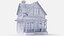 Cartoonish Wooden House Low Poly 3D Model 01