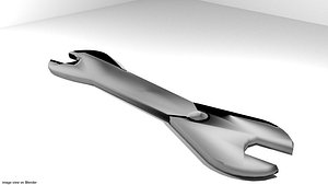 3d wrench tool handtools model