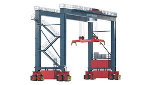 3D Konecranes RTG Container Crane