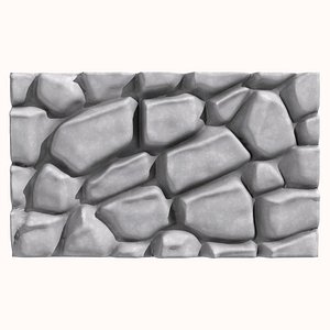 Fractured Basalt Rock Wall