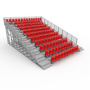 3D Bleachers 32 model