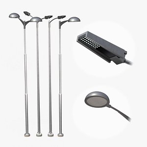 Street Lights - Modern Smart City Pack 3D model