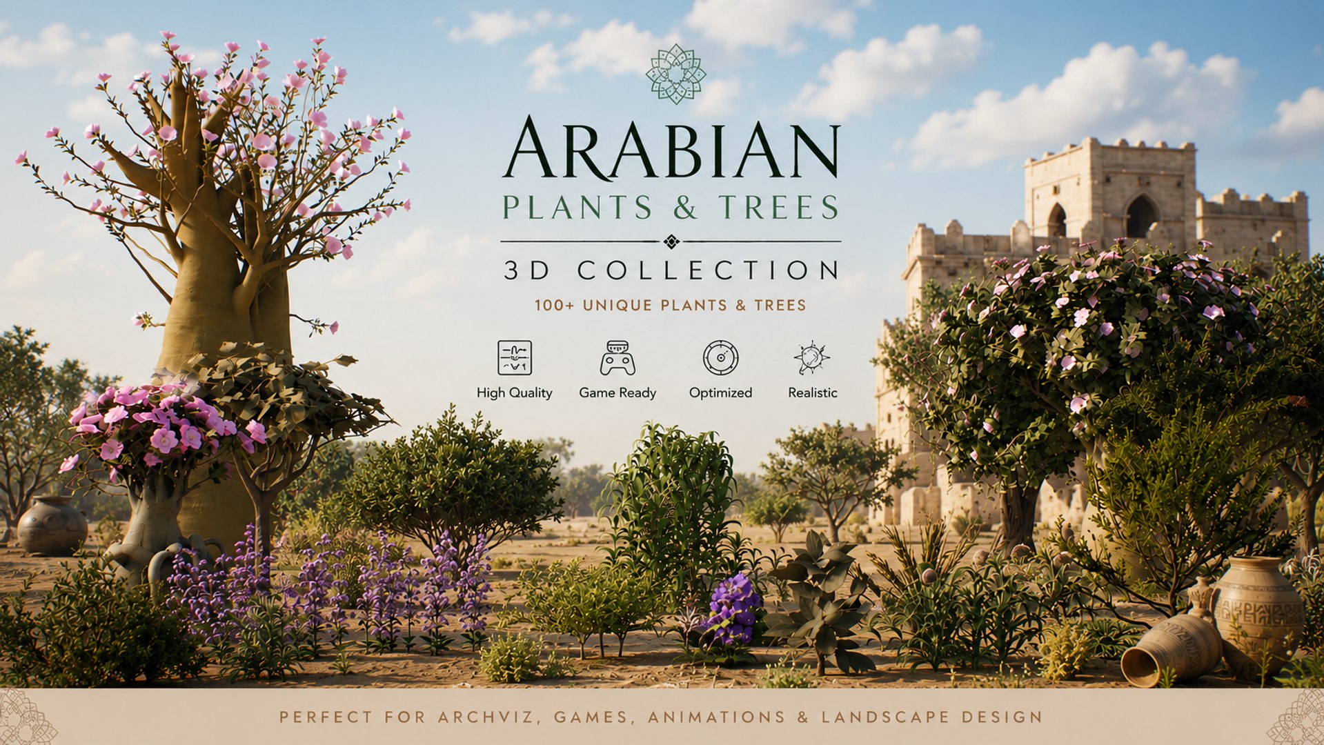 Arabian Landscape Plants and Trees 3D Pack model https://p.turbosquid.com/ts-thumb/hA/ymNaBY/HO/arabianflora4/png/1779579005/1920x1080/fit_q87/b27358a1d060c38c8295e61f0e989258477400c7/arabianflora4.jpg