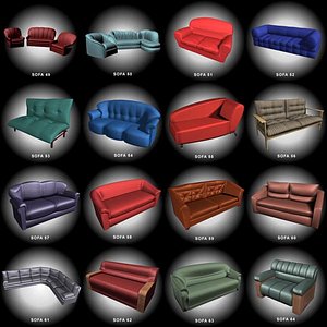 sofas 3d 3ds