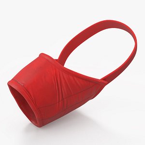 Nylon Dog Muzzle Red 3D model