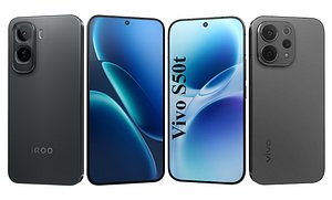 3D Vivo S50t Space Black And iQOO Z11 5G Black