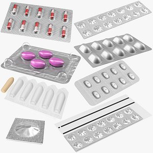 Tablets in Blister Collection 3 3D model