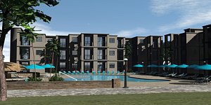 3d model hotel scenery