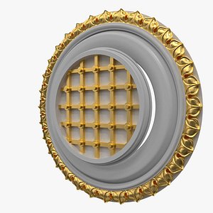 Plaster Ventilation Duct with Ornate Ceiling Rosette 3D Model19