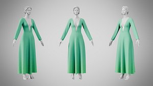 Dress 35 Mint 3D