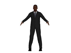 3D adult african american black male
