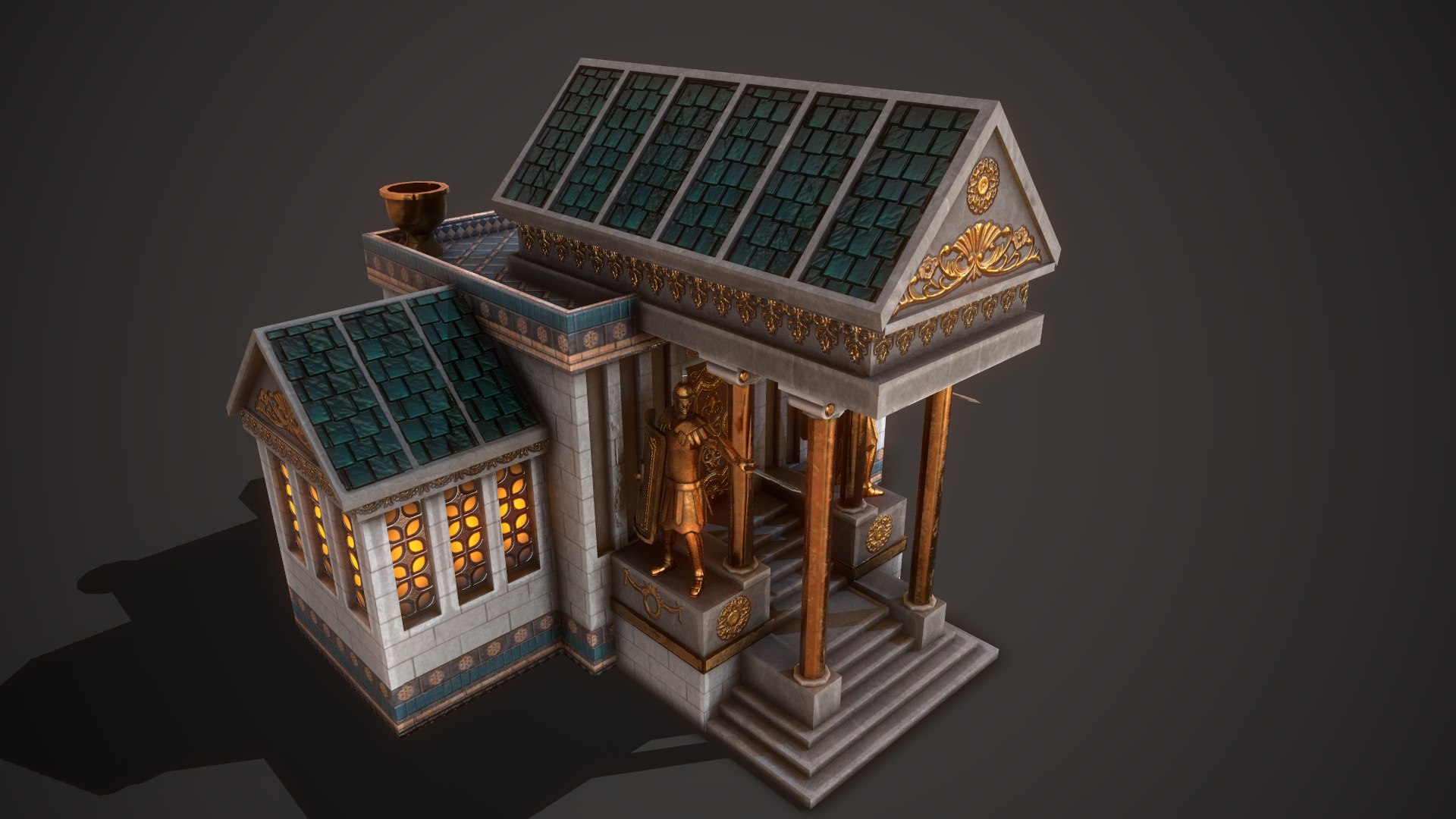 3D Ancient Town Hall - TurboSquid 1650979