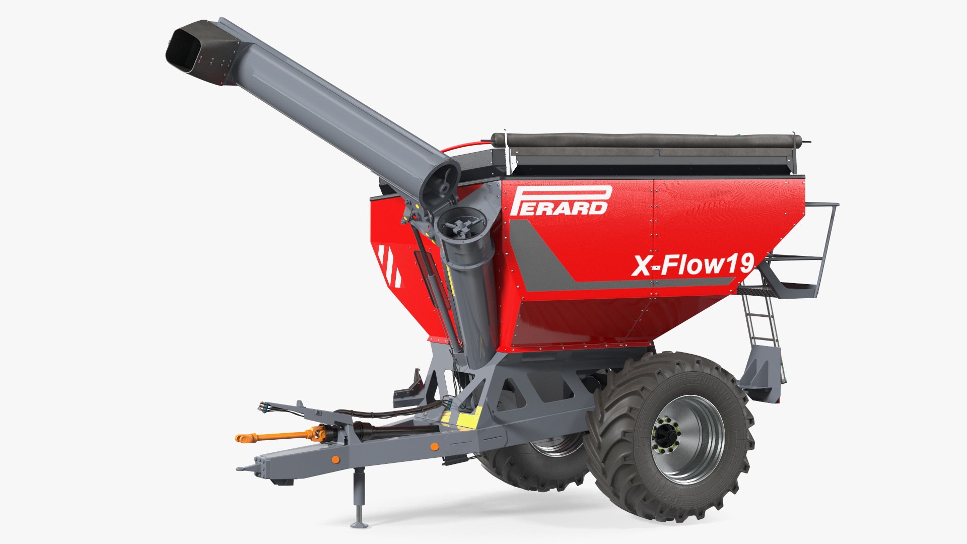 Perard X-Flow 19 Transbordeur Red New Rigged 3D model preview