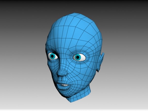 3D basic female head