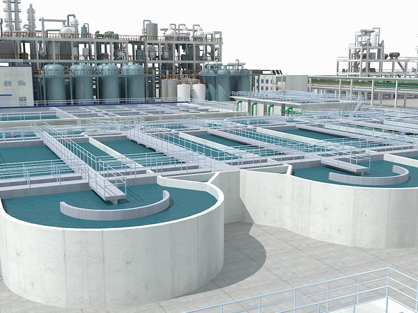 sewage water treatment scene 3d max