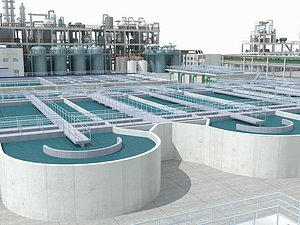 Sewage Water Treatment Scene