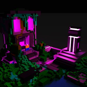 3D cave voxelart