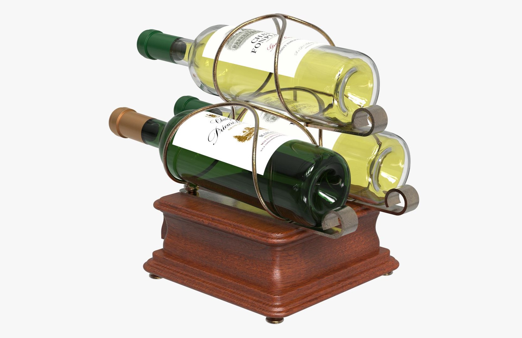 3 Wine Bottle Holder 3D model https://p.turbosquid.com/ts-thumb/hB/Mvl0Hk/1v/3bottleholder_03/jpg/1620831715/1920x1080/fit_q87/4c772d9304ee7d15675594372b9eb244f499c142/3bottleholder_03.jpg