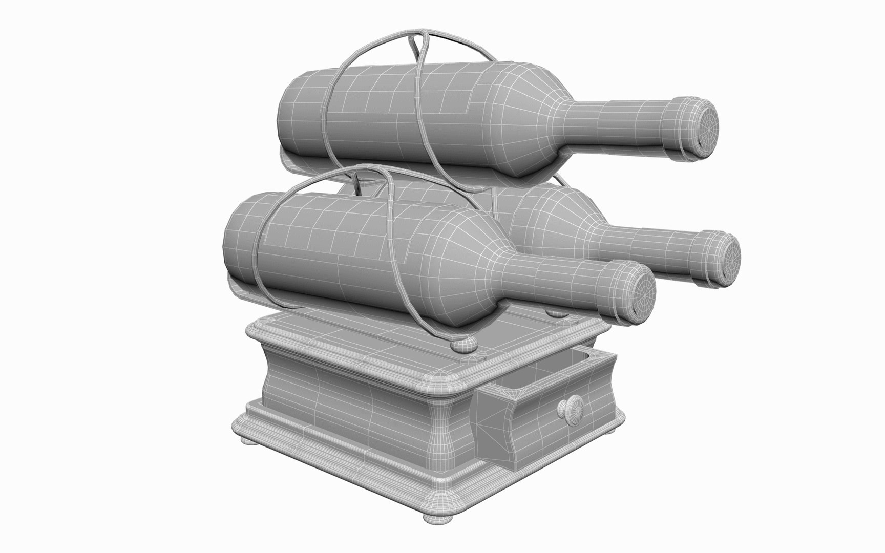 3 Wine Bottle Holder 3D model https://p.turbosquid.com/ts-thumb/hB/Mvl0Hk/yx/3bottleholder_13/png/1620831717/1920x1080/fit_q87/8511df114f65b21d939829942f987b8154496701/3bottleholder_13.jpg