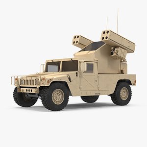 HMMWV M998 Equipped with Avenger Simple Interior Desert