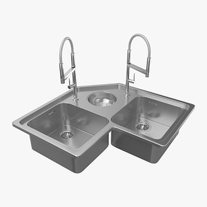 Alpes-Inox kitchen sink with Move kitchen mixer tap By Nobili