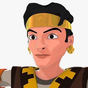 3d fantasy boy - rigged model