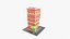 호텔 3D 일러스트레이션