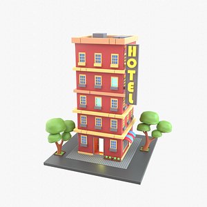 Hotel 3D Illustration 3D model