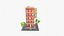 호텔 3D 일러스트레이션