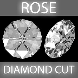 rose diamond cut 3d model