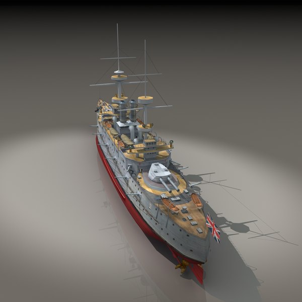 HMS Majestic 1895 Guerra Mundial 1 Dreadnought Bat Modelo 3D ...