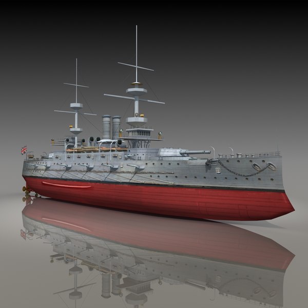 HMS Majestic 1895 Guerra Mundial 1 Dreadnought Bat Modelo 3D ...