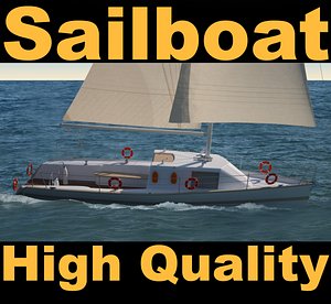 3d model sailboat sail boat
