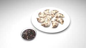 3D Dumplings With Sauce