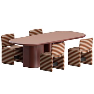 Cubola Chair Bonbon Table by Miniforms 3D model