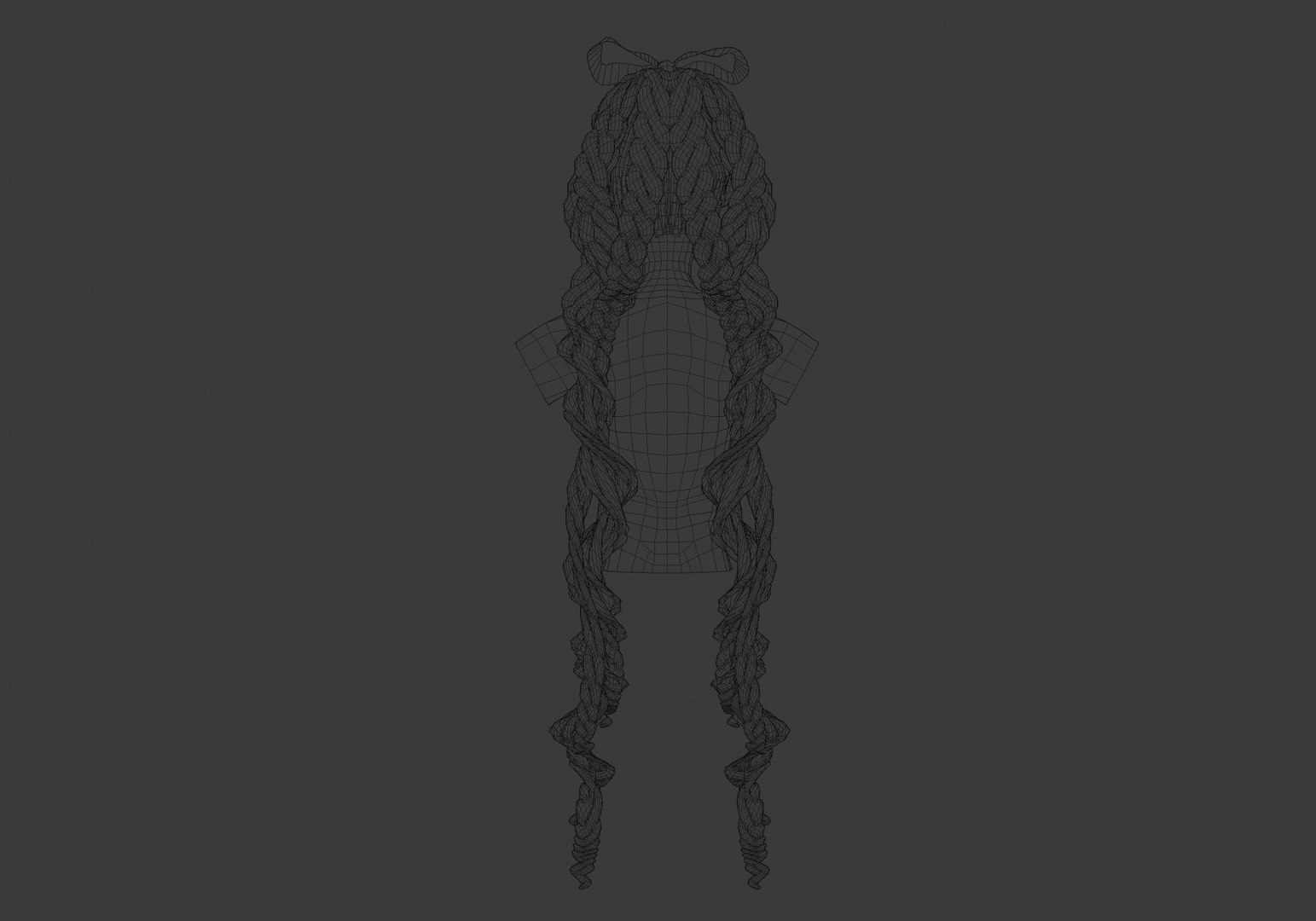 Braids Female Hair 3D Model - TurboSquid 1943323